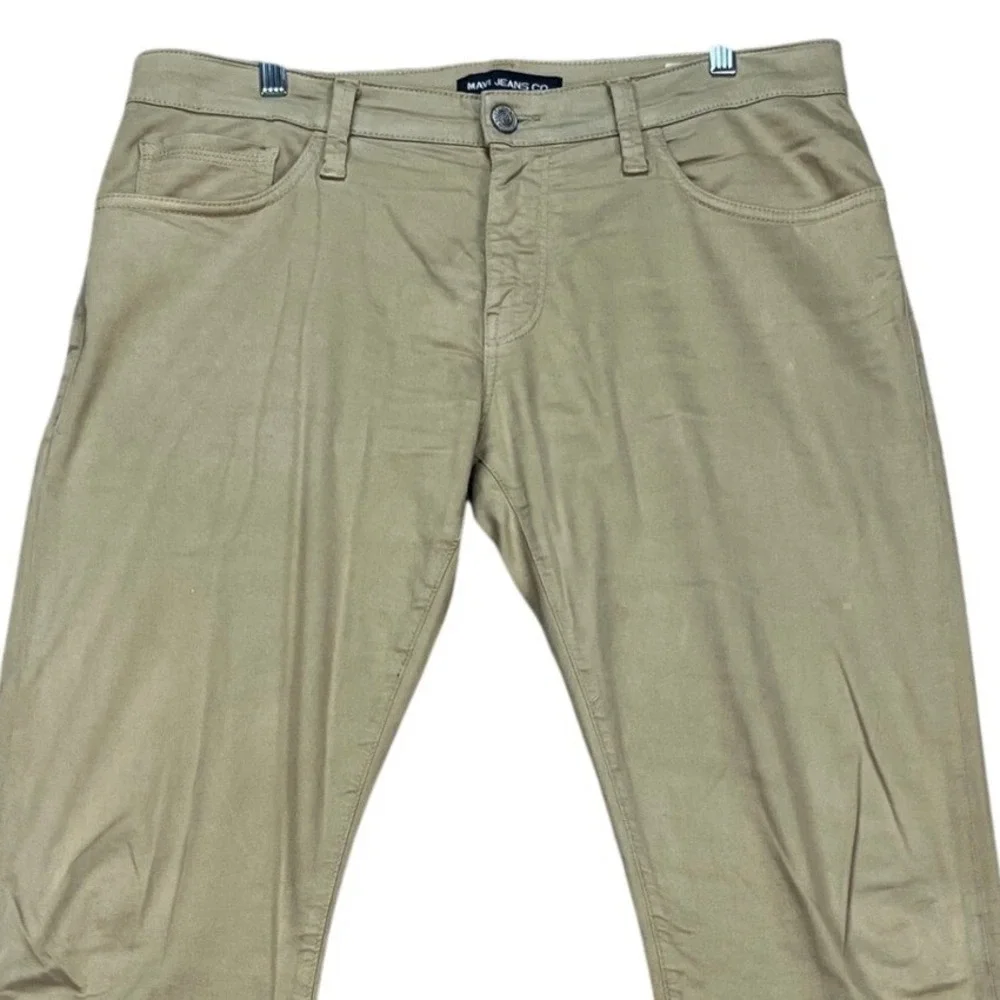 Mavi Mens Khaki Pants 34x32 Straight Leg Cotton Stretch Casual Everyday Wear EUC